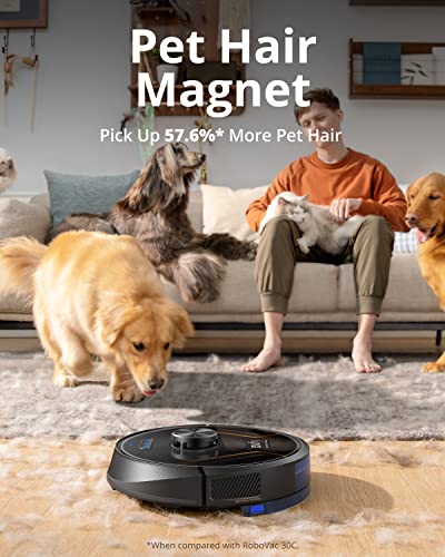 eufy by Anker, RoboVac X8 Hybrid, Robot Vacuum and Mop Cleaner with iPath Laser Navigation, Twin-Turbine Technology generates 2000Pa x2 Suction, AI. Map 2.0 Technology, Wi-Fi, Perfect for Pet Owner