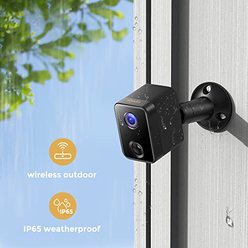 Wireless Outdoor Security Cameras Indoor, Arpha Home 2 Camera Security System with 5 Months Battery Life, No Contact, 64GB Local Storage, 1080P HD, 2-Way Audio,Night Vision, Work with Alexa