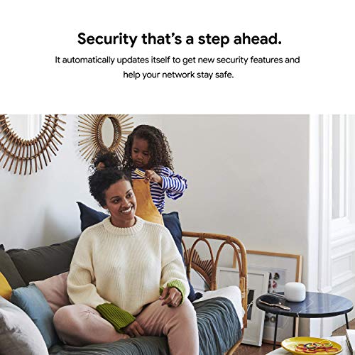 Google Nest WiFi Router 3 Pack - 2nd Generation 4x4 AC2200 Mesh Wi-Fi Routers with 6600 Sq Ft Coverage (Renewed) ( One Router & Two extenders)