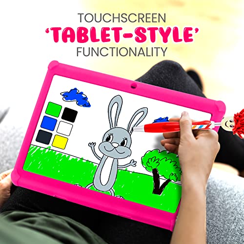 10.1” Kids Tablet w/Stylus Pen - 10.1-Inch Tablet w/ 1080p HD Display, Dual Camera, WiFi Compatibility, Quad-Core Processor, 1GB RAM, 8GB Storage, Kid-Proof Cover