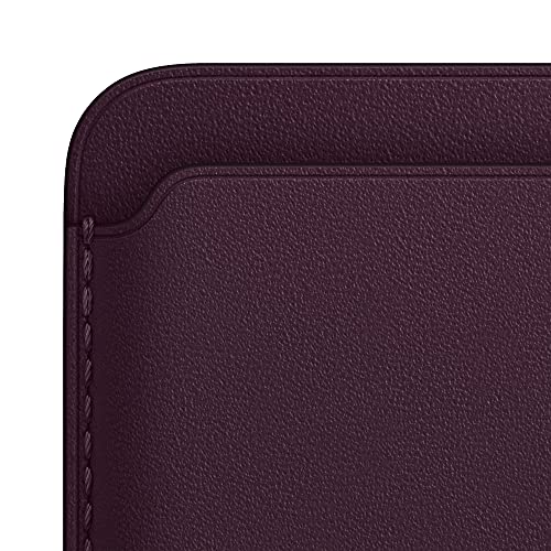 Apple Leather Wallet with MagSafe (for iPhone) - Now with Find My Support - Dark Cherry - AOP3 EVERY THING TECH 