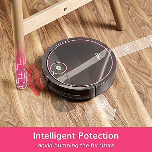 NOISZ by ILIFE S5 Robot Vacuum Cleaner, ElectroWall, Tangle-Free Suction Port, Quiet, Automatic Self-Charging Ideal for Pet Care, Hard Floor and Low Pile Carpet, Black