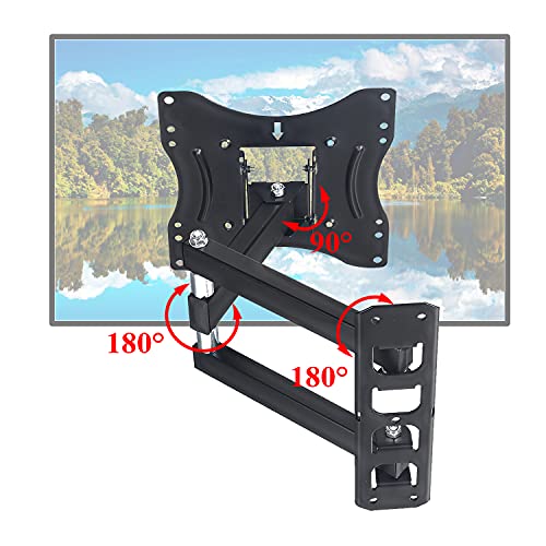 Djustable TV Wall Mount, Swivel and Tilting Arm Bracket for Most 23-55 inch LED LCD Monitor and Plasma TVs with Max VESA 400x400 Up to 100lbs