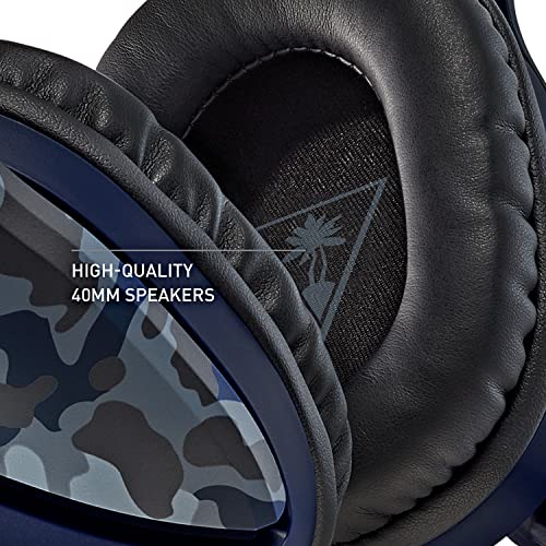 Turtle Beach Recon 70 Multiplatform Gaming Headset for Xbox Series X, Xbox Series S, Xbox One, PS5, PS4, PlayStation, Nintendo Switch, Mobile, & PC with 3.5mm-Flip-to-Mute Mic, 40mm Speakers-Blue Camo