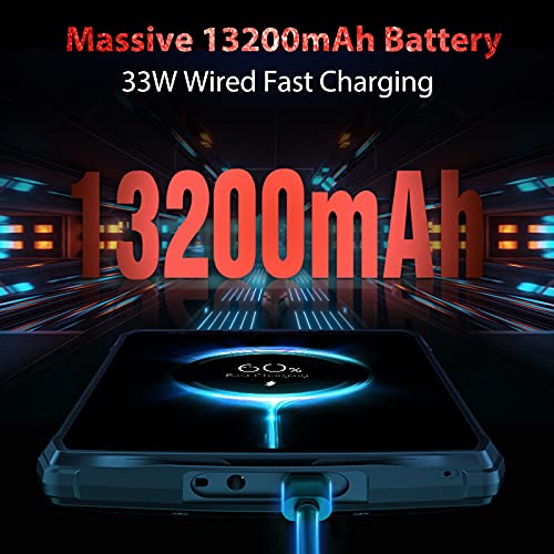 Rugged Smartphone, Ulefone Power Armor 13 with Endoscope, IP68 Waterproof Phone, 13200mAh Battery, 15W Wireless Charge, 48MP Four Rear Camera, 6.81" FHD+, 8GB + 256GB, Helio G95 Octa-core Android 11