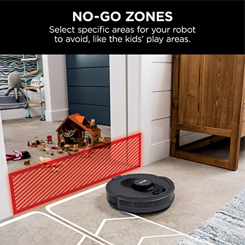 Shark AV2501S AI Robot Vacuum with HEPA Self-Empty Base, Bagless, 30-Day Capacity, LIDAR Navigation, Perfect for Pet Hair, Compatible with Alexa, Wi-Fi Connected, Black