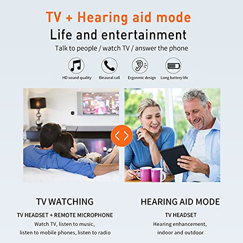 Maihear Rechargeable Hearing Amplifiers to Aid for TV Watching, Digital Wireless Headphones Sound Device for Seniors Adults, Noise Cancelling, Gifts for Father and Mother