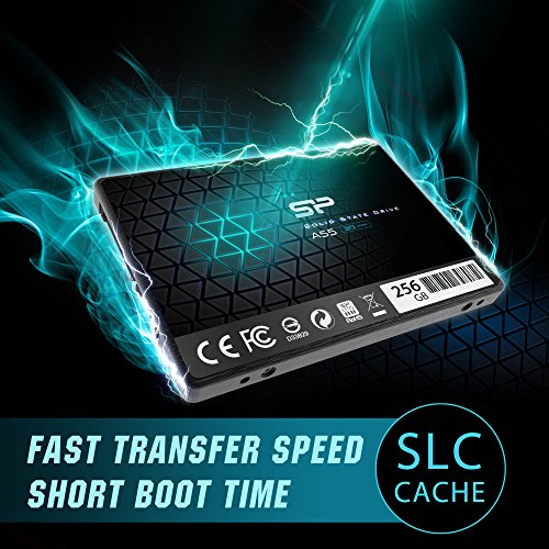 SP 256GB SSD 3D NAND A55 SLC Cache Performance Boost SATA III 2.5" 7mm (0.28") Internal Solid State Drive (SP256GBSS3A55S25)