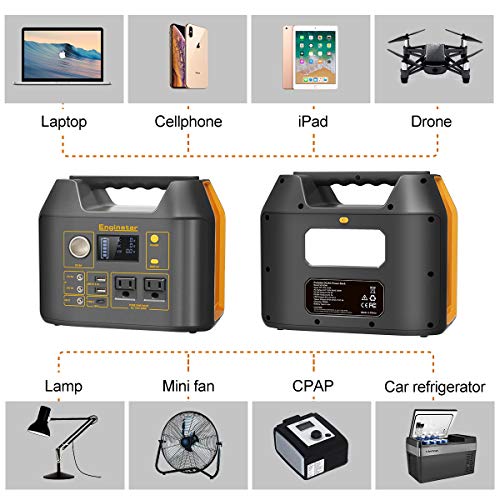 EnginStar Portable Power Station, 300W 298Wh Power Bank with 110V Pure Sine Wave AC Outlet for Outdoors Camping Travel Hunting and Emergency, 80000mAh Backup Battery Power Supply for CPAP Machine