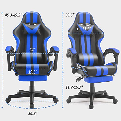 Pink and Blue Gaming Chair Bundle