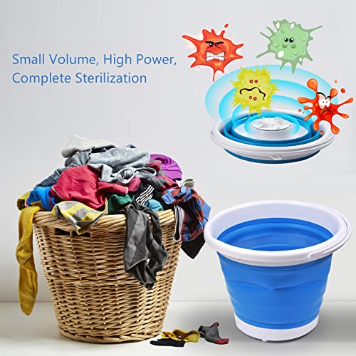 10L Mini Washing Machine, USB powered portable foldable ultrasonic turbo washer, Suitable for baby clothes/socks/underwear/bra, home/travel/apartment/dormitory automatic laundry tub