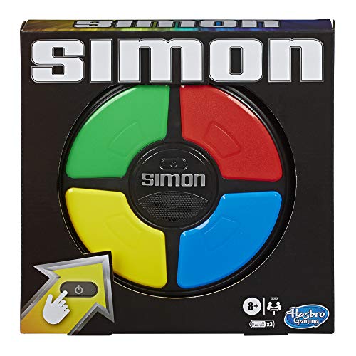 Hasbro Gaming Simon Handheld Electronic Memory Game With Lights and Sounds for Kids Ages 8 and Up