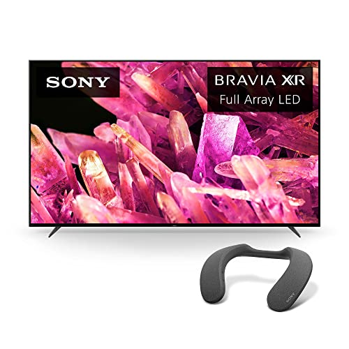 Sony 85 Inch 4K Ultra HD TV X90K Series:BRAVIA XR LED Smart Google TV, Dolby Vision HDR, Exclusive Features for PS 5 XR85X90K-2022 w/Neckband Bluetooth Speaker and TV Adaptor WLA-NS7