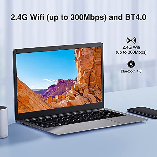 Windows 10 Pro Laptop, BiTECOOL 14 inches HD Clear Display Pc Laptops, with Intel Celeron J4005 Dual Core, 6GB LPDDR4 and 128GB SSD, 2.4G WiFi, BT4.0 and Long Lasting Battery, Mic