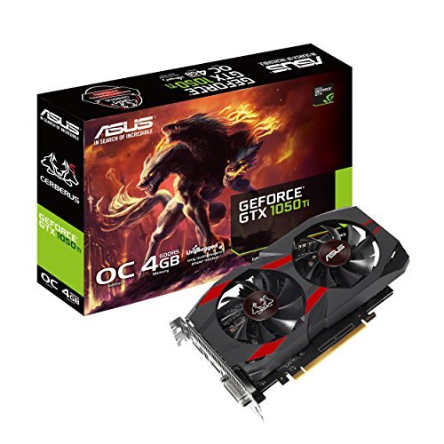 ASUS Cerberus GeForce® GTX 1050 Ti 4GB OC Edition GDDR5 Gaming Graphics Card (Cerberus-GTX1050Ti-O4G)