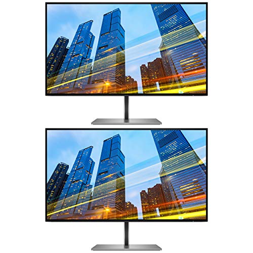 HP Z27u G3 27 Inch IPS LED Backlit Monitor 2-Pack Bundle with QHD 2560 x 1440, Blue Light Filter, HDMI, DisplayPort, USB Type-C