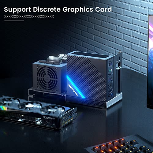 MINISFORUM Elitemini B550 Mini PC AMD Ryzen 7 5700G Windows 11 Pro Mini Computer, 32G RAM+512G SSD,4K@60Hz 2xHDMI+DP Outputs, 2X SSD Slot, 4X USB 3.2, Support Discrete Graphics Card