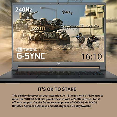 Acer Predator Triton 500 SE Gaming/Creator Laptop | 12th Gen Intel i9-12900H | GeForce RTX 3080 Ti | 16" WQXGA 240Hz G-SYNC Display | 32GB LPDDR5 | 1TB Gen 4x4 SSD | Killer Wi-Fi 6E | PT516-52s-99EL