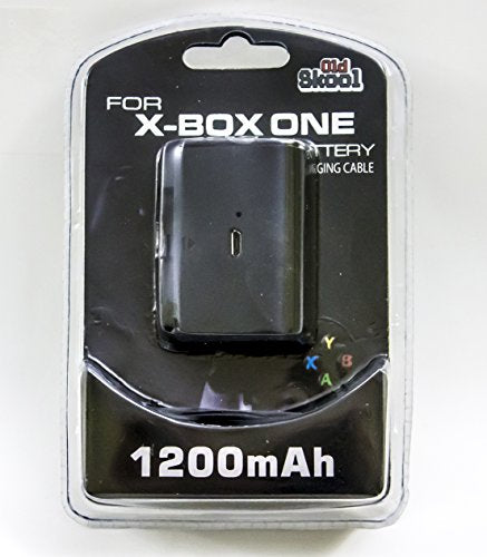 Old Skool Play and Charge Kit Rechargeable Battery Pack w/USB Charging Cable Compatible with Xbox Onefor Wireless Controller.