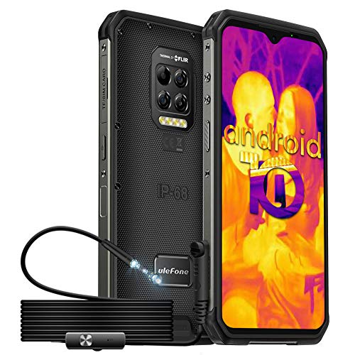 Rugged Smartphone, Ulefone Armor 9 with Endoscope, FLIR Thermal Imaging Camera, Endoscoped Supported, Helio P90 8GB + 128GB Android 10, 64MP Camera, 6600mAh, 6.3' FHD+ Screen, NFC, OTG, US Version