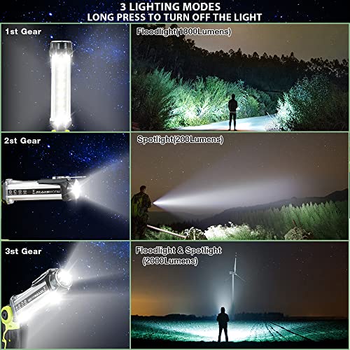 for Ryobi 18V Light Cordless Powered LED Spotlight YEX-BUR 25W 2000LM LED Work Light for Ryobi 18v ONE + Li-ion NiCd NiMh Batteries Portable Handheld Flashlight Floodlights Camping Light with Hook