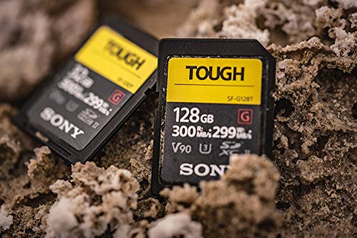 Sony TOUGH-G series SDXC UHS-II Card 128GB, V90, CL10, U3, Max R300MB/S, W299MB/S (SF-G128T/T1)