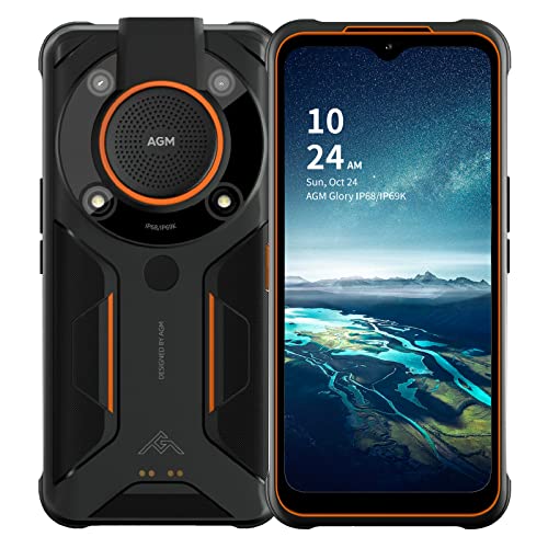 AGM Glory SE Rugged Smartphone Unlocked, Rugged Phone, Snapdragon 480 5G Rugged Smartphone, Rugged Cell Phone 6.53" FHD+, Loud Speaker 6200mAh Battery IP68/IP69K, 8G+128G Dual-LED Torch/NFC/GPS/Black