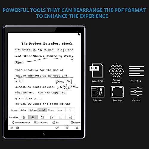 Taotuo 10.1 E-Ink Tablet ePaper Paperwhite Reader with Adjustable Front Light,Android 8.1, 64GB Digital Paper Notepad,Support WiFi Bluetooth OTG (Blue)