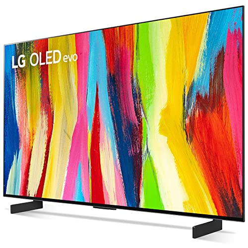 LG OLED48C2PUA 48 Inch HDR 4K Smart OLED Evo TV (2022) Bundle with LG S75Q 3.1.2 ch High Res Audio Sound Bar with Dolby Atmos