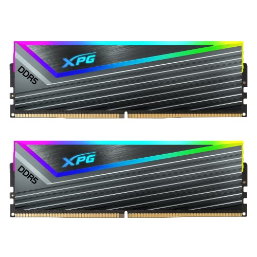 XPG Caster RGB DDR5 6400MHz 32GB (2x16GB) CL40-40-40 PCS-51200 UDIMM 288-Pins Desktop SDRAM Memory RAM Kit (AX5U6400C4016G-DCCARGY)