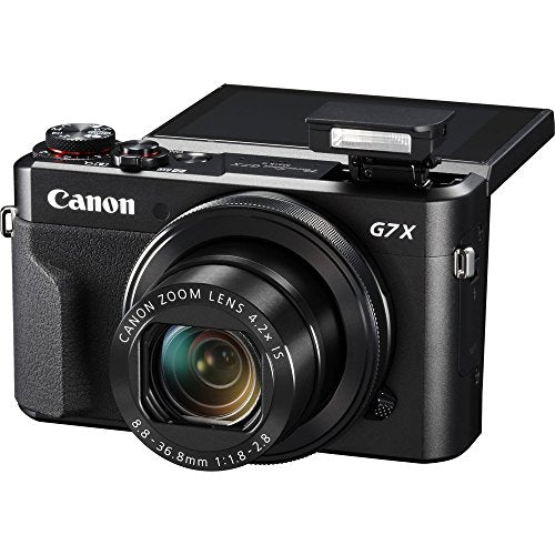 Canon PowerShot G7 X Mark II Digital Camera (1066C001), 64GB Card, NB13L Battery, Corel Photo Software, Card Reader, Soft Bag, Flex Tripod + More (International Model)