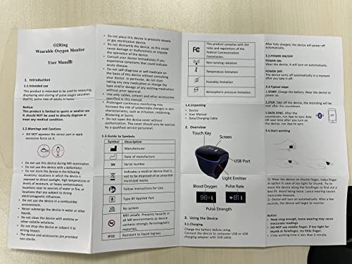 Wellue Wearable Pulse Oximeter - Rechargeable O2ring Bluetooth Oxygen Saturation Monitor, Continuous recording of Oxygen Level and Pulse Rate with Free APP