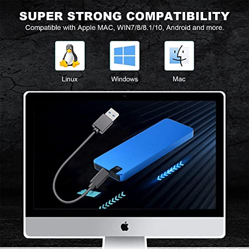 External Solid State Drive 16TB, Portable High Capacity External Solid State Drive, Computer Backup Small Disk Drive USB3.1 for PC Desktop Laptop Compatible with XS Windows (16TB, Blue)