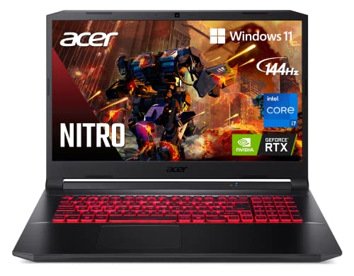 Acer Nitro 5 AN517-54-79L1 Gaming Laptop | Intel Core i7-11800H | NVIDIA GeForce RTX 3050Ti Laptop GPU | 17.3" FHD 144Hz IPS Display | 16GB DDR4 | 1TB NVMe SSD | Killer Wi-Fi 6 | Backlit KB | Win 11