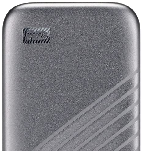 WD 4TB My Passport SSD External Portable Solid State Drive, Grey, Up to 1,050 MB/s, USB 3.2 Gen-2 and USB-C Compatible (USB-A for older systems) – WDBAGF0040BGY-WESN