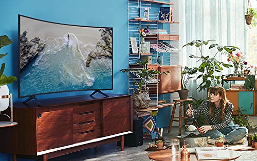 SAMSUNG 55-inch Class Curved UHD TU-8300 Series - 4K UHD HDR Smart TV With Alexa Built-in (UN55TU8300FXZA, 2020 Model)