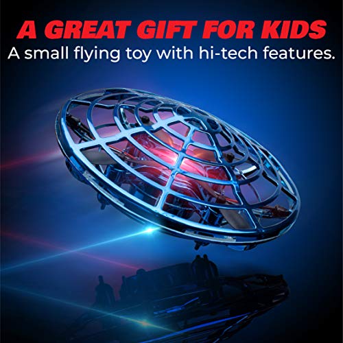 Force1 Scoot Hand Operated Drone for Kids or Adults - Hands Free Motion Sensor Mini Drone, Easy Indoor Small UFO Toy Flying Ball Drone Toy for Boys and Girls Kids Drones (Blue)