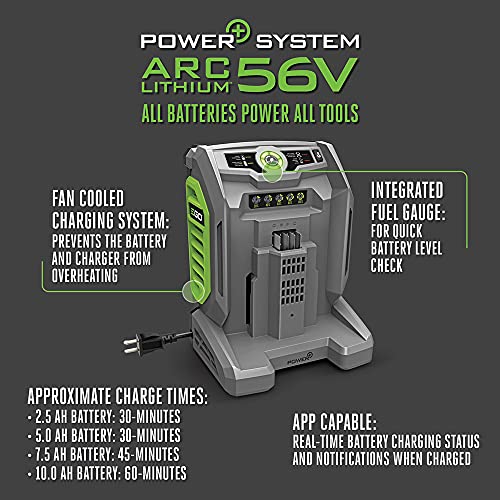 EGO Power+ PST3041 3000W Nexus Portable Power Station for Indoor and Outdoor Use (4) 5.0Ah Battery Included & CH7000 700W Turbo Charger, black