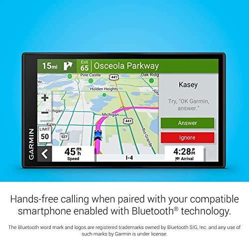 Garmin DriveSmart 66, 6-inch Car GPS Navigator with Bright, Crisp High-Resolution Maps and Garmin Voice Assist Bundle with EZEE PowerPack (4 Items)