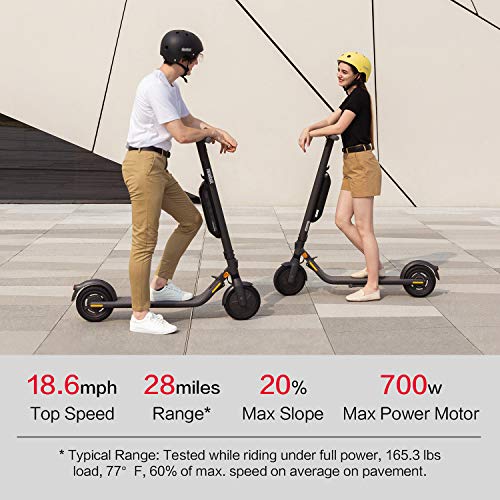 Segway Ninebot E45 Electric Kick Scooter, Lightweight and Foldable, Upgraded Motor Power, Dark Grey