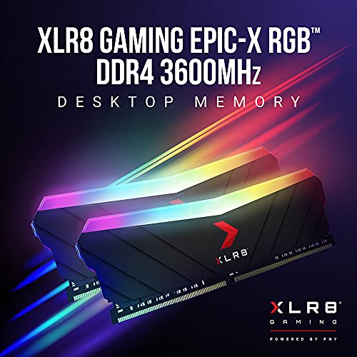 PNY XLR8 Gaming 32GB (2x16GB) DDR4 DRAM 3600MHz (PC4-28800) CL18 1.35V RGB Dual Channel Desktop (DIMM) Memory – MD32GK2D4360018XWRGB