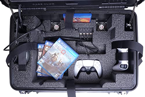 Case Club PlayStation 5 Portable Gaming Station with Built-in 24" 1080p Monitor, Cooling Fans, & Speakers. Fits PS5 (Disc or Digital), Controllers, & Games, (PS5 & Accessories NOT Included)