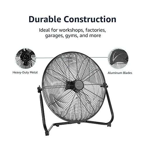 AmazonCommercial 20" High Velocity Industrial Fan, Black,