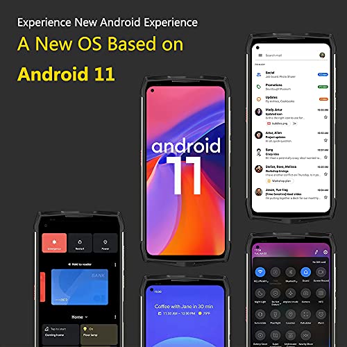 Ulefone Power Armor 13 Rugged Smartphone 2022, 13200mAh Battery Android 11 8GB+256GB Waterproof Phone, 33W Fast Charge 15W Wireless Charging, 6.81"FHD+ 48MP Camera, Dual 4G Rugged Phone, OTG ,NFC, GPS