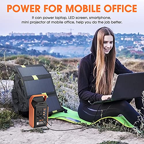 Takki 83Wh Portable Power Station, Solar Generator Power Bank with AC Outlet Peak 120W Battery Backup Camping Lights for Camping, Home Use, Laptops, Fan, School, Road Trip, Emergency, Gifts