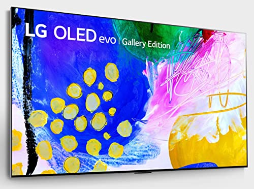LG 83-Inch Class OLED evo Gallery Edition G2 Series Alexa Built-in 4K Smart TV, 120Hz Refresh Rate, AI-Powered 4K, Dolby Vision IQ and Dolby Atmos, WiSA Ready, Cloud Gaming (OLED83G2PUA, 2022)