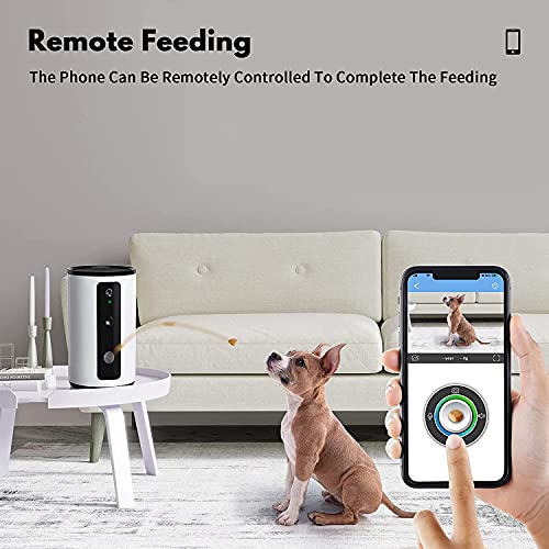 WOpet Smart Pet Camera:Dog Treat Dispenser, Full HD WiFi Pet Camera with Night Vision for Pet Viewing,Two Way Audio Communication Designed for Dogs and Cats,Monitor Your Pet Remotely