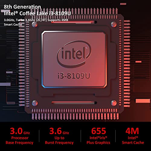 High Performance Workng Mini Computer 8th Gen 8109U (Up to 3.6GHz) 16GB RAM DDR4 500GB Kingston NVME M.2 SSD Mini PC Windows 11 Pro, Support Windows 10 Pro Micro PC,Dual 4K HDMI,WiFi 5,BT5.0, 4USB3.0
