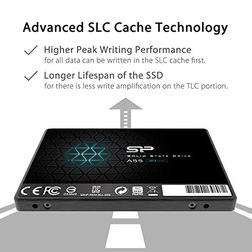 SP 1TB SSD 3D NAND A55 SLC Cache Performance Boost SATA III 2.5" 7mm (0.28") Internal Solid State Drive (SP001TBSS3A55S25)