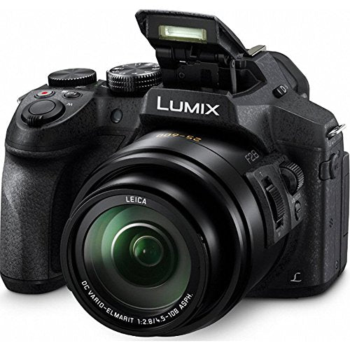 Panasonic DMC-FZ300K LUMIX FZ300 4K 24X F2.8 Long Zoom Digital Camera (Black) + Dual Battery Accessory Bundle